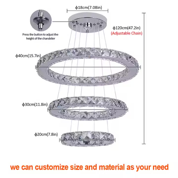 factory customize hotel apartment illumination lamparas pendant light luxurious crystal chandelier and hanging lamps