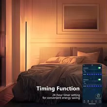 Smart RGB Dream Color Floor Lamp with Music Sync Modern 16 Million Color Changing Standing Mood Light with APP & Remote Control